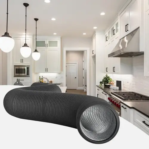 Imagen 2 del producto Conducto de aluminio Flexible de 4/6 pulgadas, manguera de ventilación para secadora de 10/16 pies, tubo de ventilación para secadora de 4 capas de alta resistencia, tubo de PVC, escape de ventilación