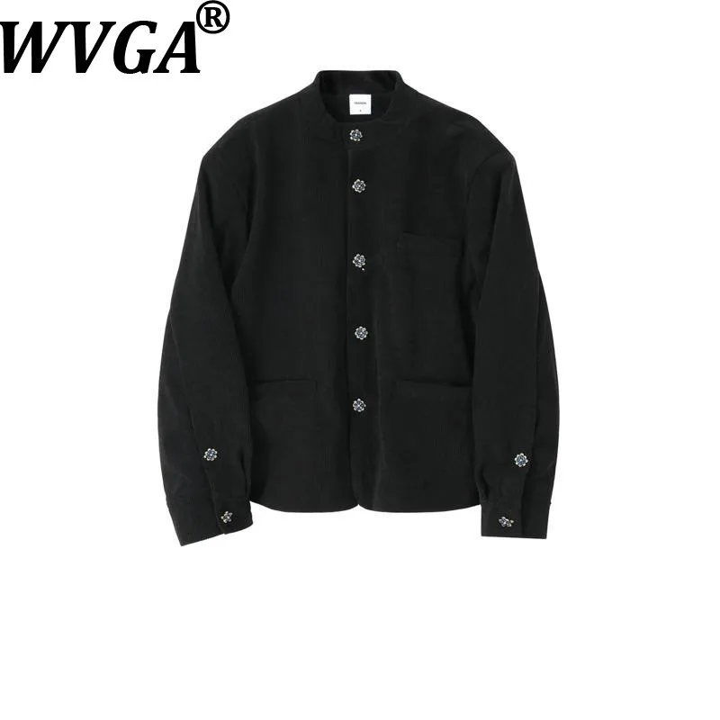 

WVGA Korean Style Men's Spring Autumn New Stylish Loose-fitting Printed Blazer Niche Chic Casual Stand Collar Jackets Ins W21763