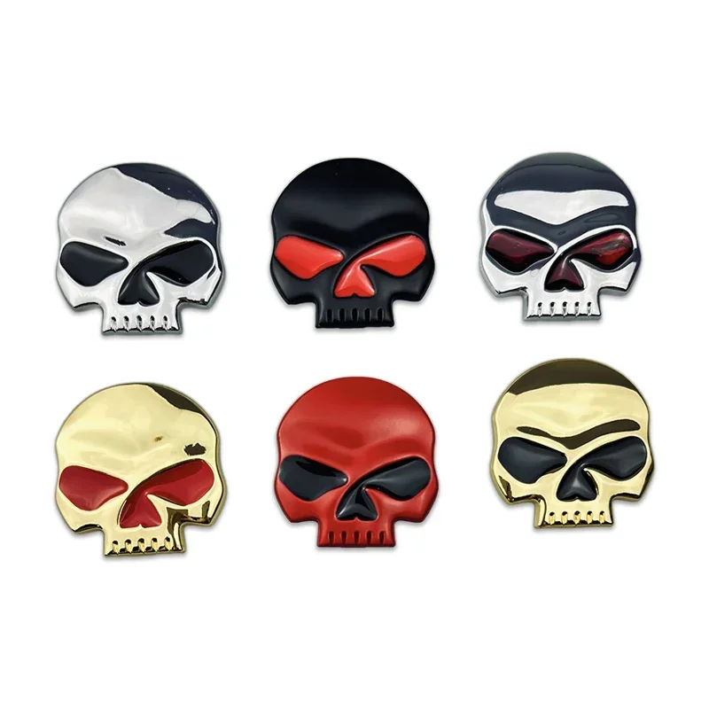 Metal Skull Car Sticker Trunk Body Badge Decal Decoration for Honda Toyota Mazda Lexus Land Rover Chevrolet VW Skoda Styling