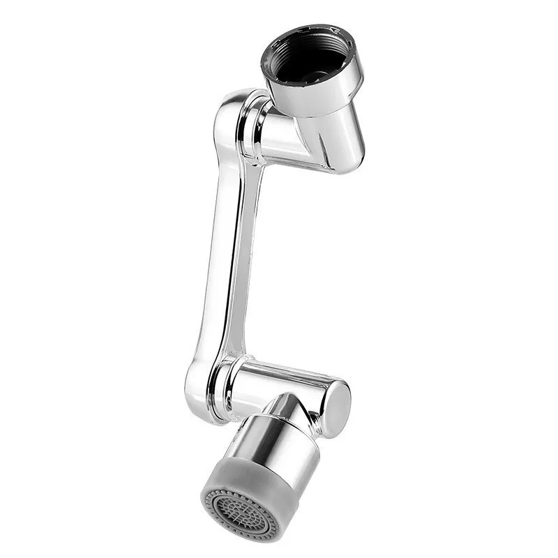 Metal Universal 1080 °Swivel Extension Faucet Aerator 2 Water Faucets Bubbler Nozzle for Kitchen Sink Tap Extender Sprayer Head