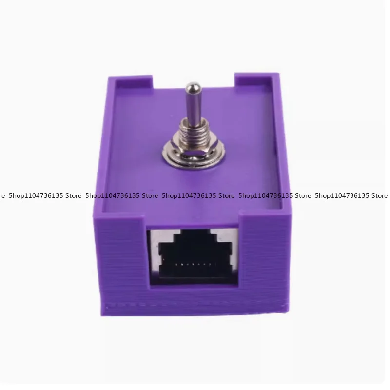 RJ45 Network Cable Switch Network Line Control Lightning Protection Crystal Head Twisted Pair Switch (with Housing Version)