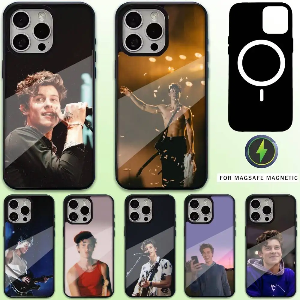 

S-Shawn Mendes SINGER Phone Case For iPhone17,16,15,14,13,12,11 Plus,Pro Max Magnetic For Magsafe Wireless Charging