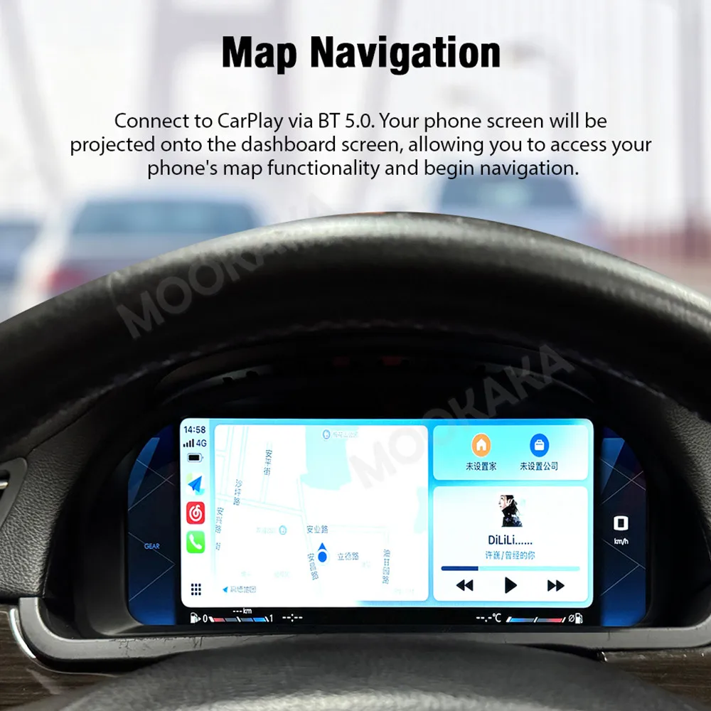 Android Auto Carplay For BMW 5 Series F07 F10 F11 F18 2009-2018 Car Digital Gauge Cluster Dashboard LCD Instrument Panel Meter