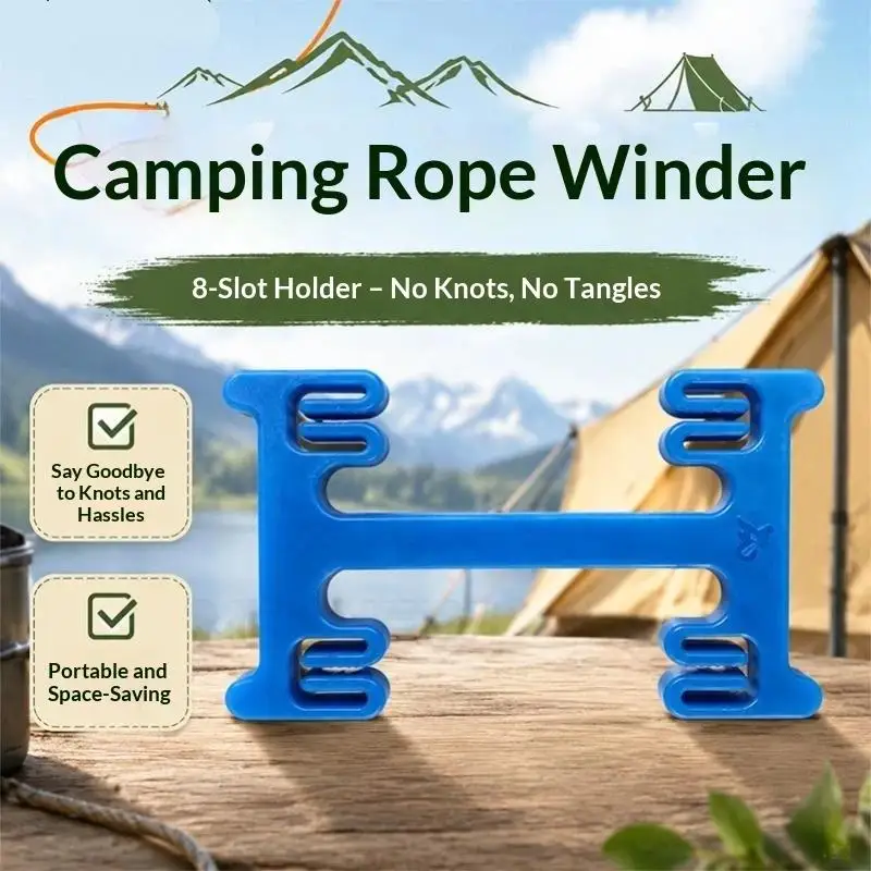 1Pcs Portable Plastic Tent Rope Holder Camping Rope Organizer Tent Guyline Cord Winder Anti-Tangle Outdoor Camping Accessory