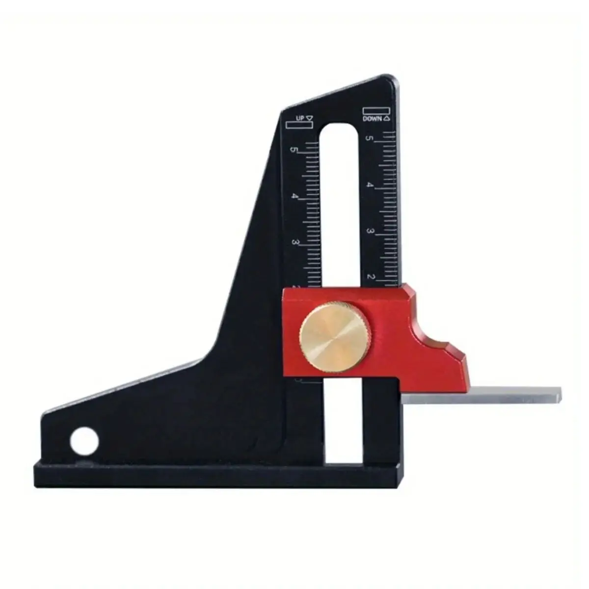 Height Lock Aluminum 0-50mm Measuring Gauge Adjustable for Router Table and Table Saw Setup