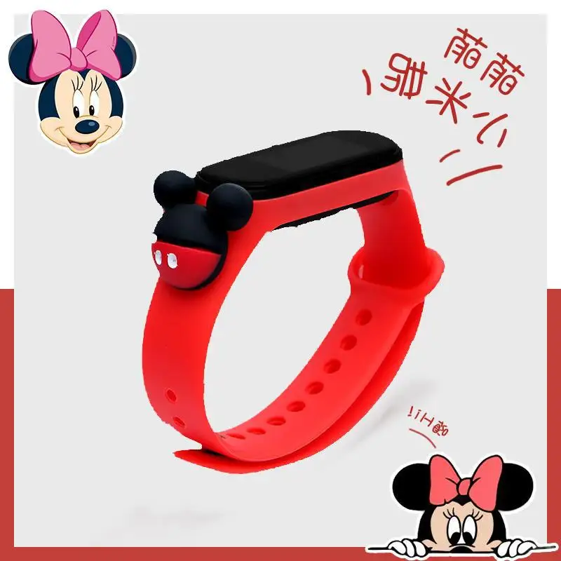 Disney Mickey Minnie Children's Watch Winnie the Pooh Sports Touch Electronic LED Waterproof Bracelet kids Watch Birthday Gifts