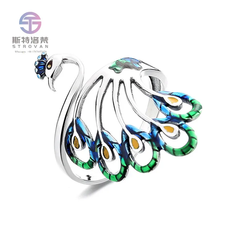 

Brand New China Wholesale Jewelry Phoenix Peacock Ring 925 Sterling Silver