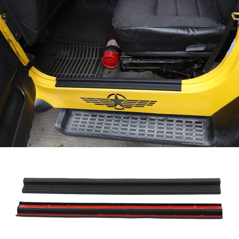 Car Door Sill Scuff Plate Entry Guard Trim For Jeep Wrangler TJ 1997-2006 Accessories