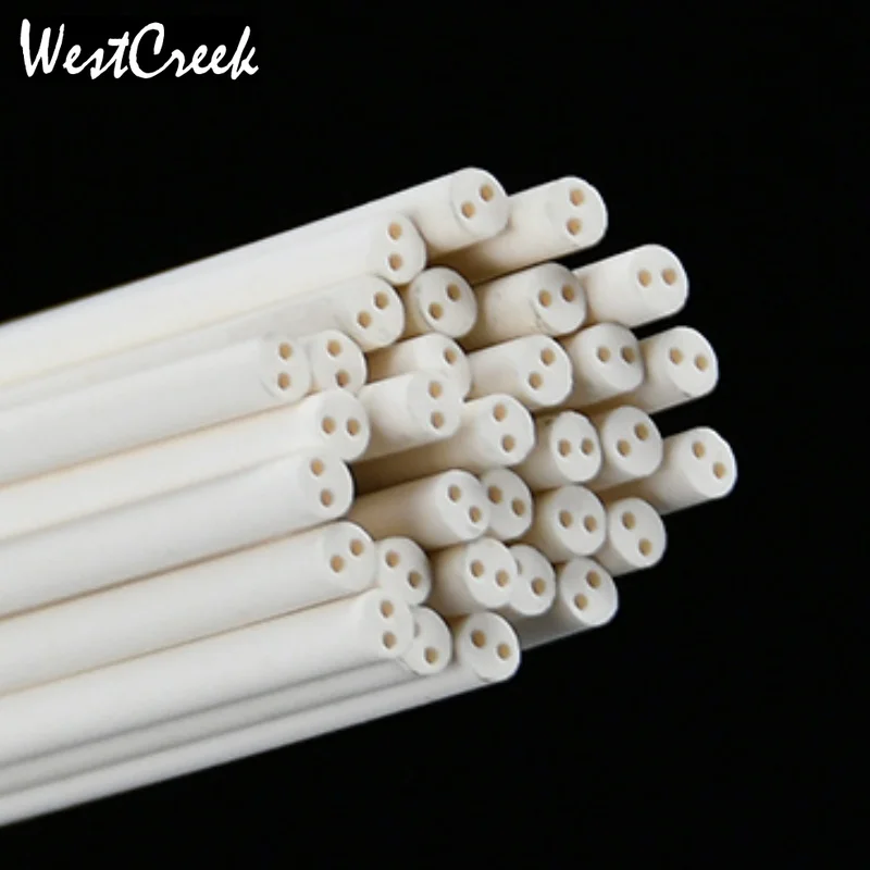 WESTCREEK High Purity Magnesium Oxide Double Pore Small Section Ceramic Tube/high Temperature Resistance/customizable Sizes