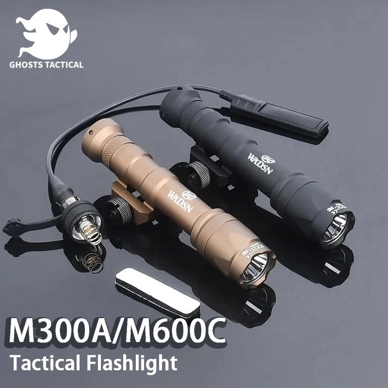 

Tactical M300 M300A M600 M600C Powerful Flashlight LED Airsoft outdoors Hunting Weapon reconnaissance light Suitable for 20MM