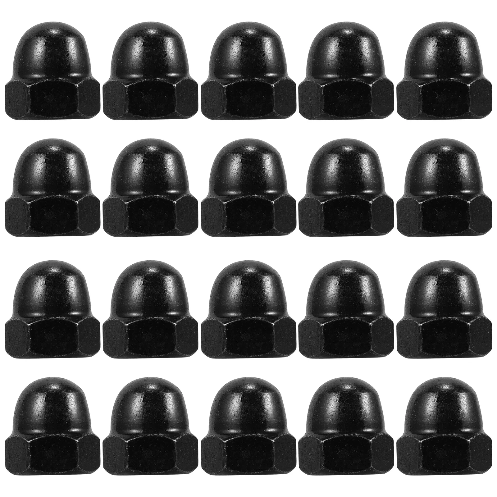 

24pcs Black Zinc Plated Nut Dome Bolt End Cap Protective Cover For Screw Insulation Durable Metal Fastener Accessory