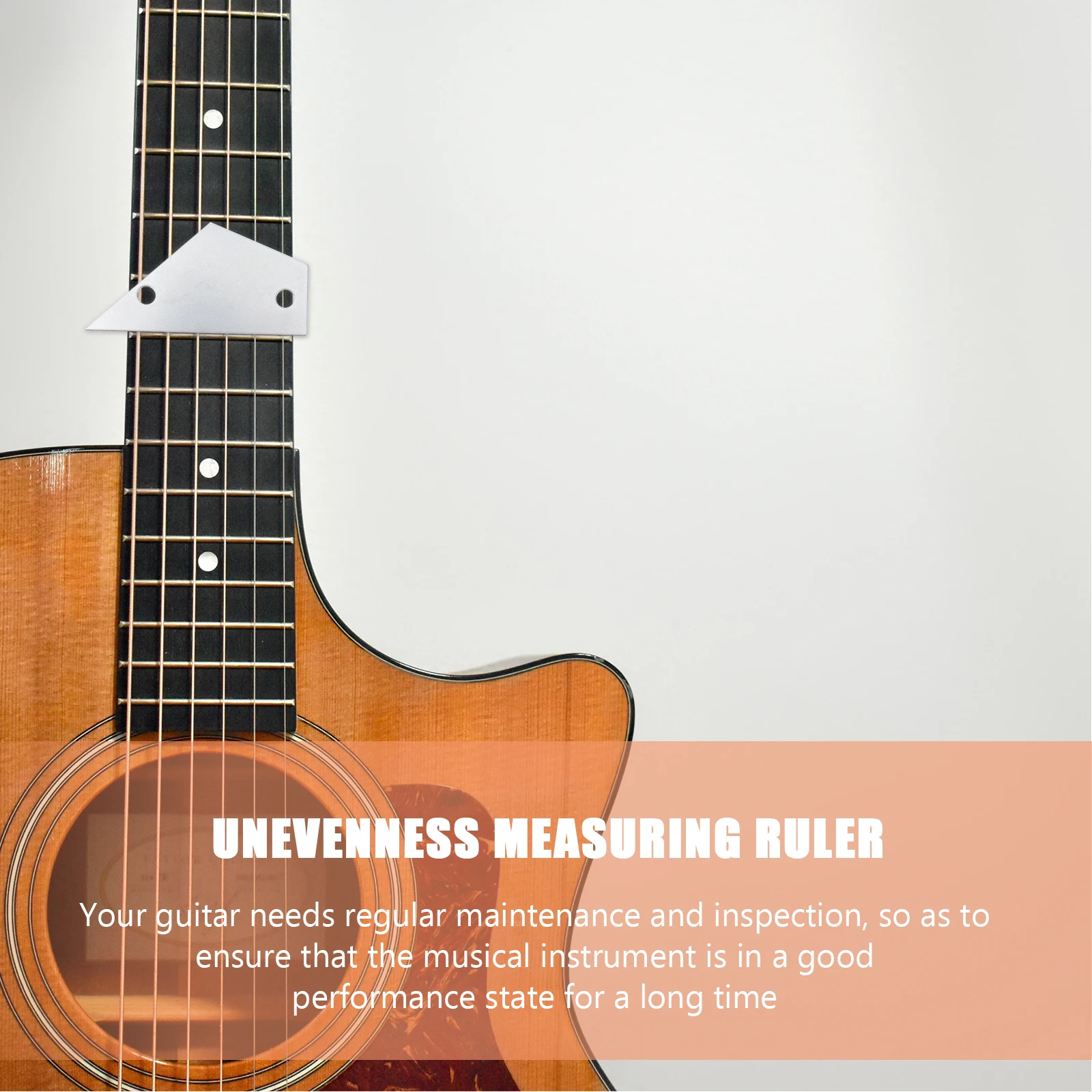 

Guitar Neck Ruler String Action Gauge Durable Metal Measuring Tool Musical Instrument Supplies Fret Leveling Device Bass