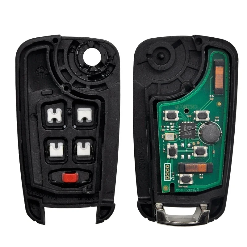 Ecusells 5 Button Keyless Go Flip Remote Key Fob 433MHz ID46 Chip for Chevrolet Cruze Camaro Equinox Impala Malibu Spark Volt