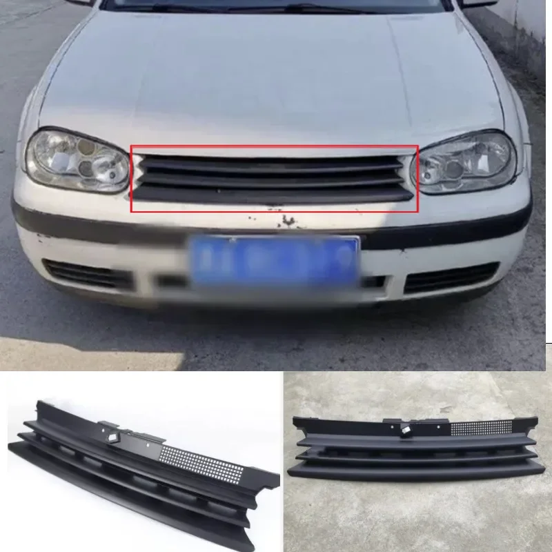 Carbon fiber texture Car Grill Front Hood Grille For GOLF 4 MK4 R32 1997-2004 1J0853655G Racing Grills