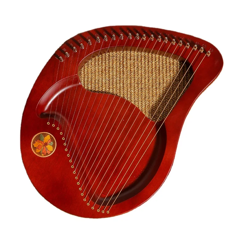 

New 24-string Lyar 21 Stringed Logs Small Portable Harp Beginner's Konghou Lyre Harp Instrument