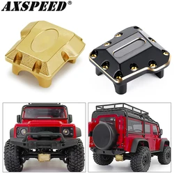 AXSPEED mosiężna pokrywa mechanizmu różnicowego przednia tylna oś przeciwwaga dla 1/18 zdalnie sterowany samochód gąsienicowy TRX4M Bronco Defender części zamienne