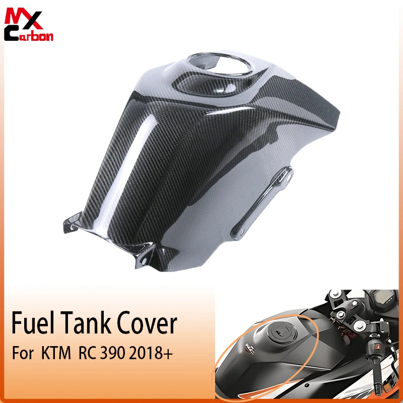 For KTM RC 390  2018 - 2022 Motorcycle  Accessories Modification  100% 3K Full Carbon Fiber Fuel Tank Cover Faring