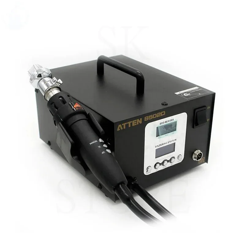 ATTEN AT8502D 2 in 1 Desoldering station Two Digital Display Hot Air Gun Temperature With Lead Free Solder iron