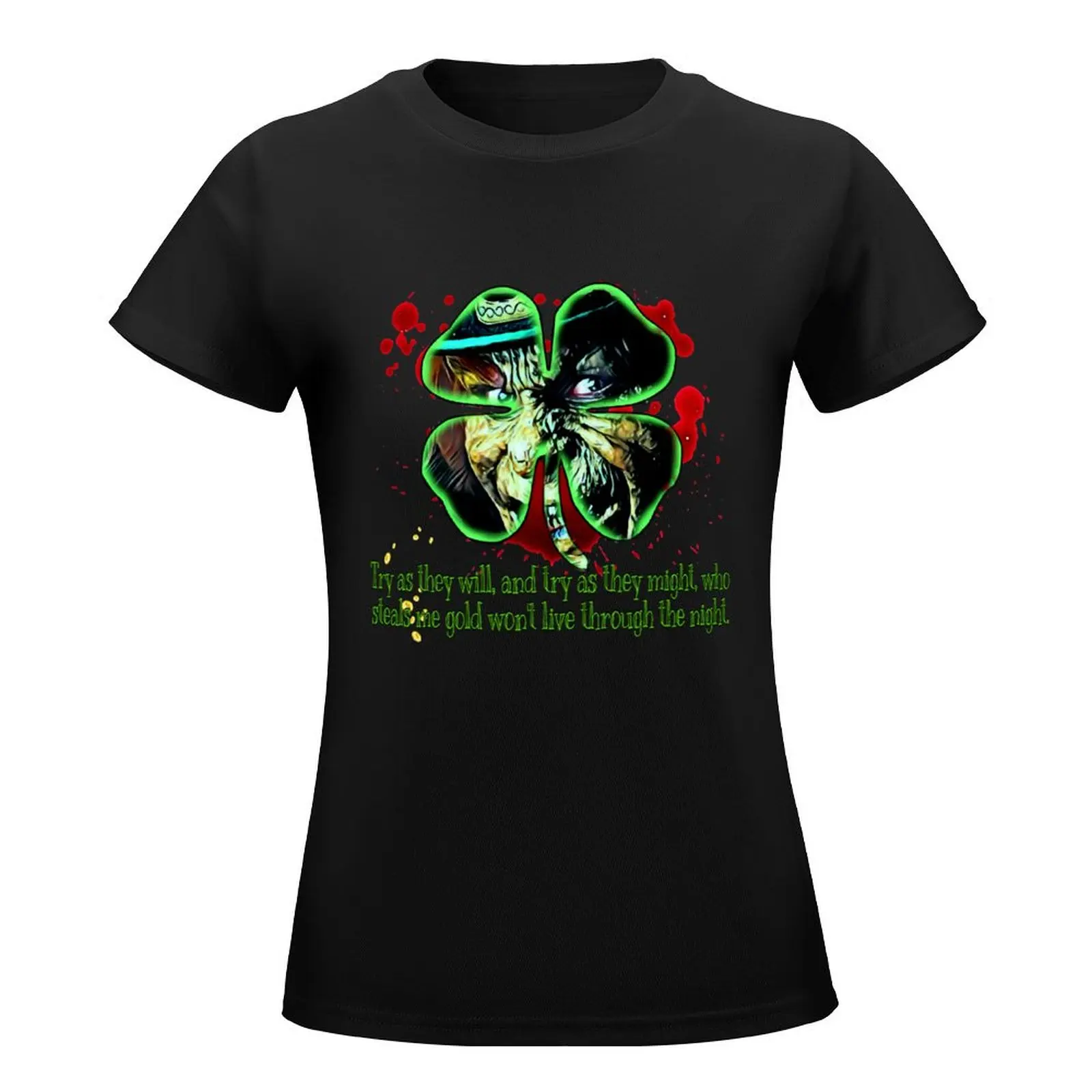 Leprechaun Clover Gifts For You T-Shirt lady clothes cute tops plus size t shirts for Women loose fit