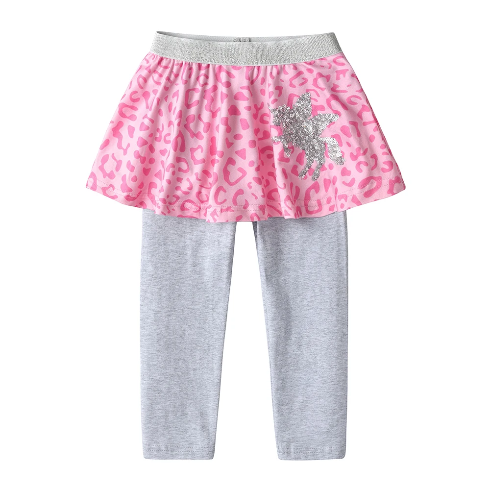 DXTON Baby Girls Leggings Cotton Kids Toddler Skirt-pants Spring Autumn Children Slim Skirt Trousers Fake Cartoon Kids Clothes