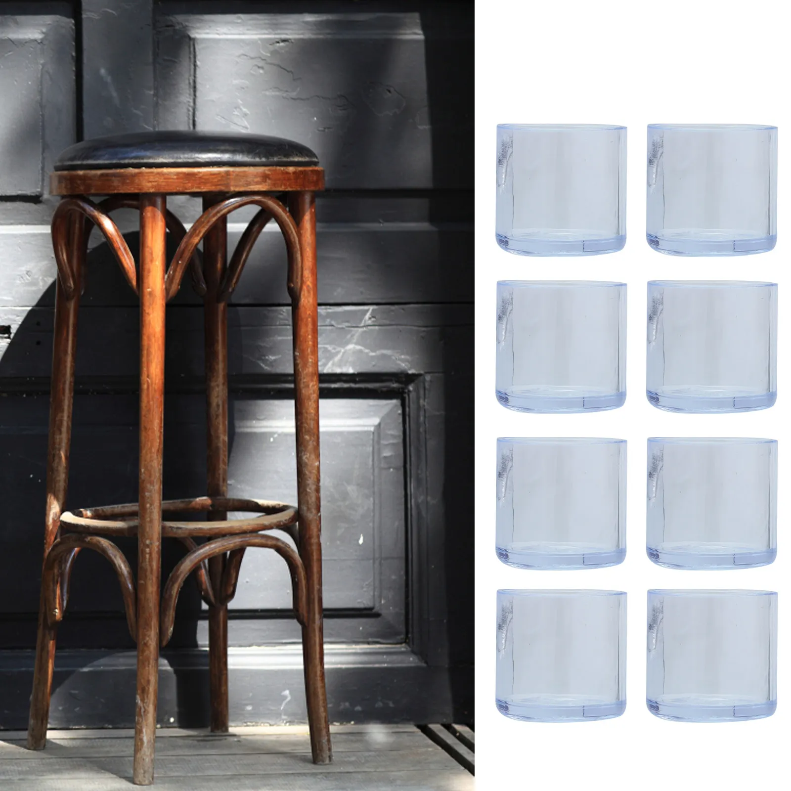 20Pcs Table Chair Leg Covers Clear Furniture Feet Protectors Anti-Slip Floor Protector Chair Foot Pads Furniture Leg Caps