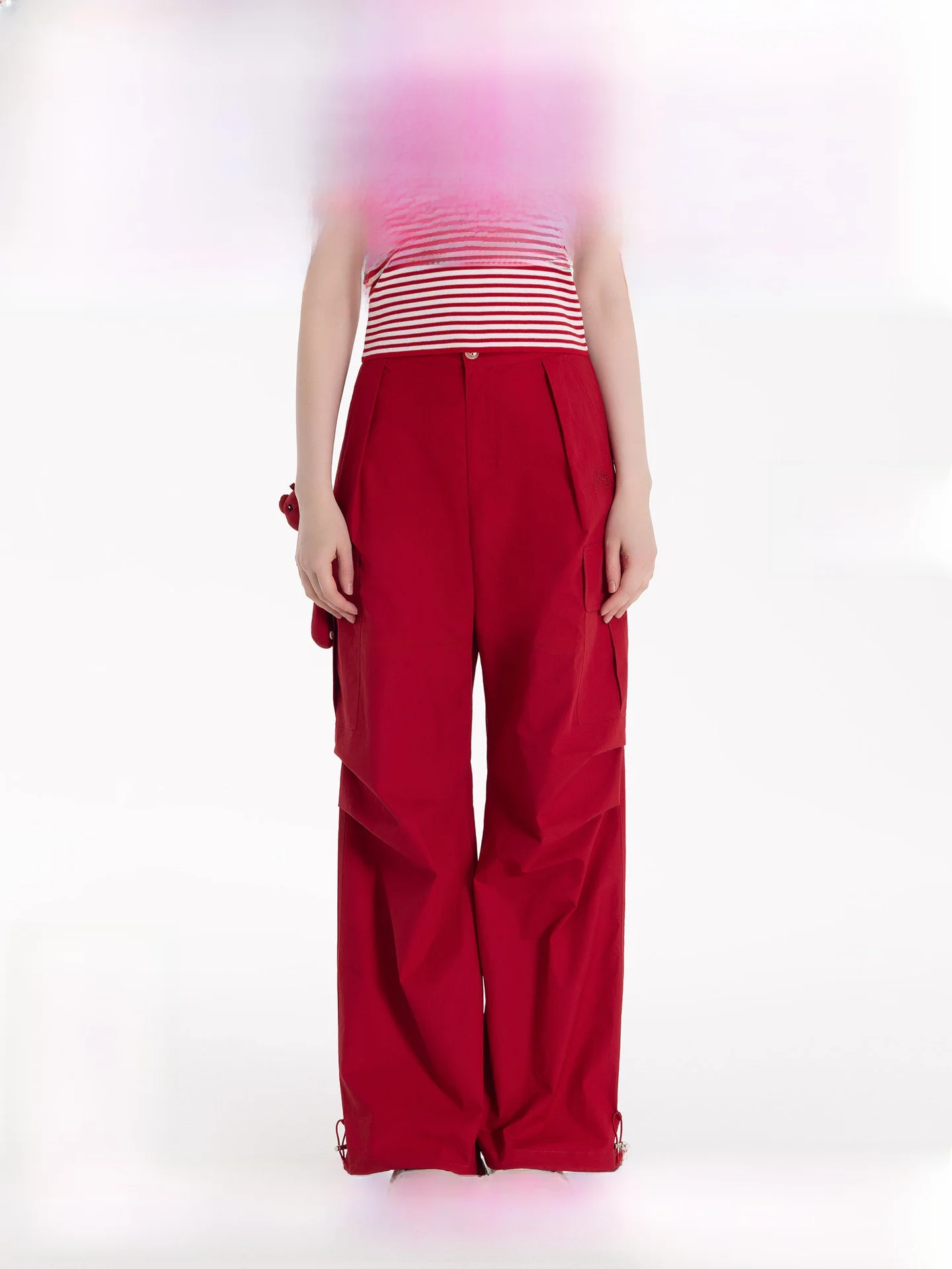 

Брюки Noisy Teddy 2026: Летние женские повседневные брюки с 3D-медведем, на пуговицах, с естественной талией, из хлопка, удобные и модные