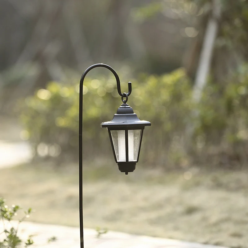 Pop Retro Solar Lights Outdoor, Hexagonal LED Wall Lamp,IP65 Waterproof Lawn Lights, Landscape Lighting, For Courtyard, Garden,D