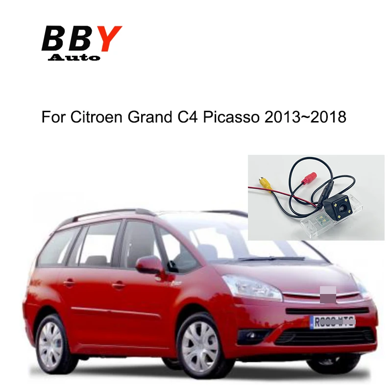 

Rear View Camera For Citroen Grand C4 Picasso 2013~2018 Car Accessories Night Vision Backup license plate Camera housing kit