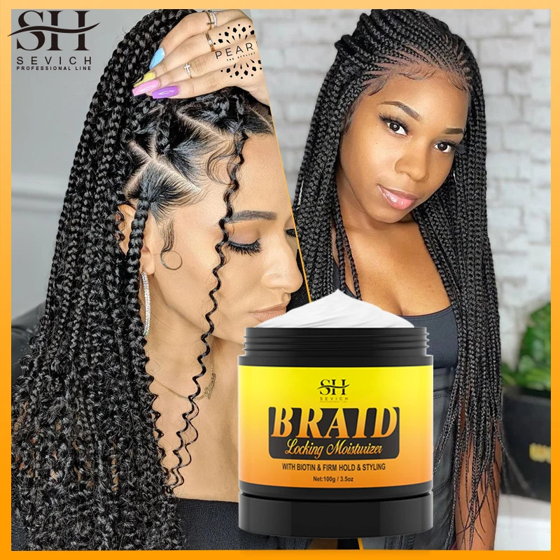 African Hair Braid Gel 100g Styling Braiding Gel Wax Extra Long Lasting Strong Hold Pomade Tames Frizz Edges Hair Styling Wax