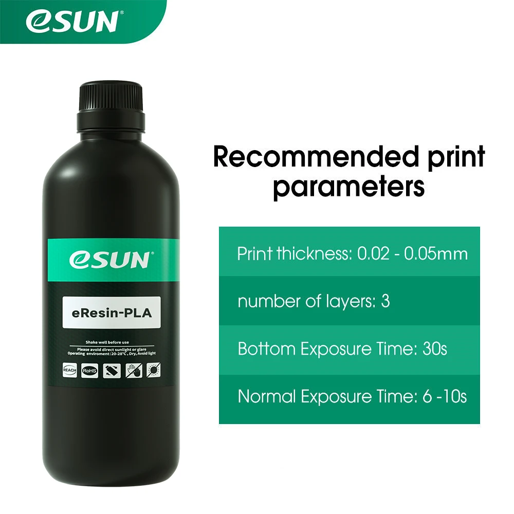 eSUN LCD UV 405nm Plant-based Resin Rapid 3D Printer Liquid Resin Biodegradable Resin for Photon UV Curing LCD 3D Printer 1KG