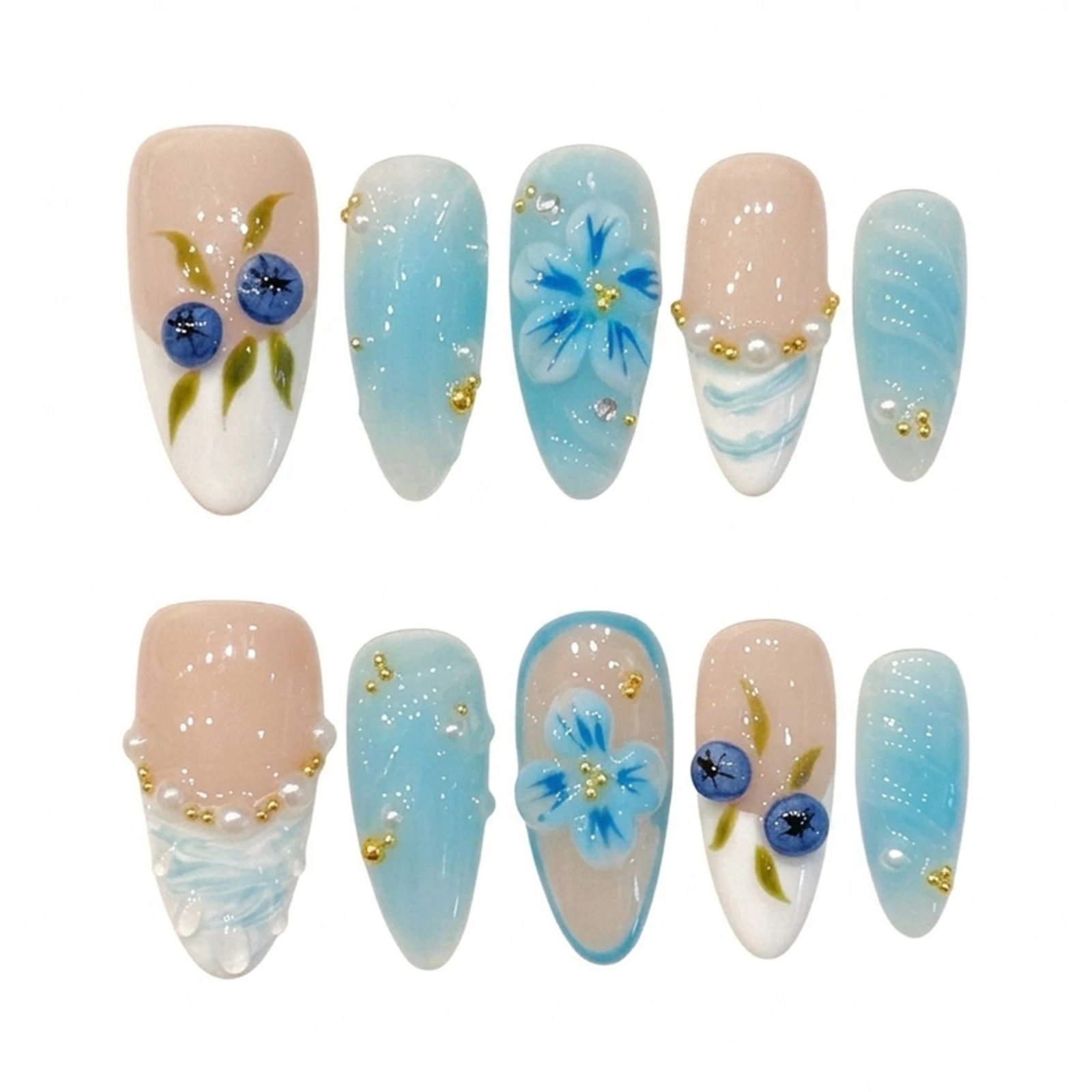 unhas-posticas-de-resina-para-uso-diario-modelo-amendoado-pintadas-a-mao-com-efeito-degrade-azul-gelo-e-azul-mirtilo-10-unidades-conjunto-duravel