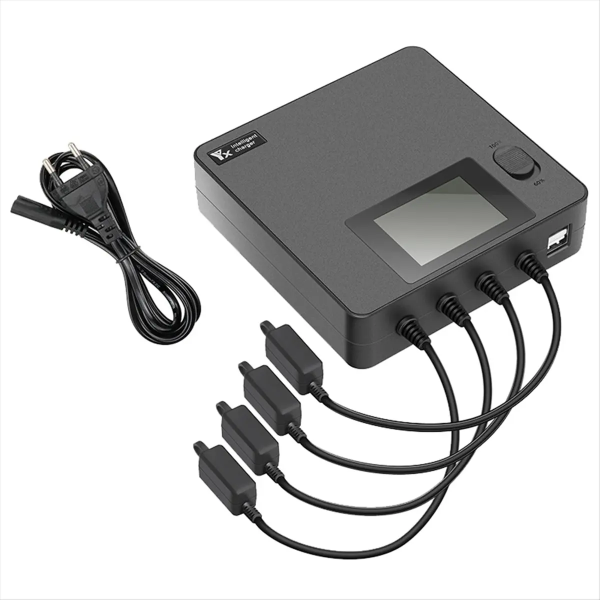 T19C For DJI Avata 2 Color Screen Digital Display Charger 4 Way Multifunction Battery Charger Drone Accessories EU Plug