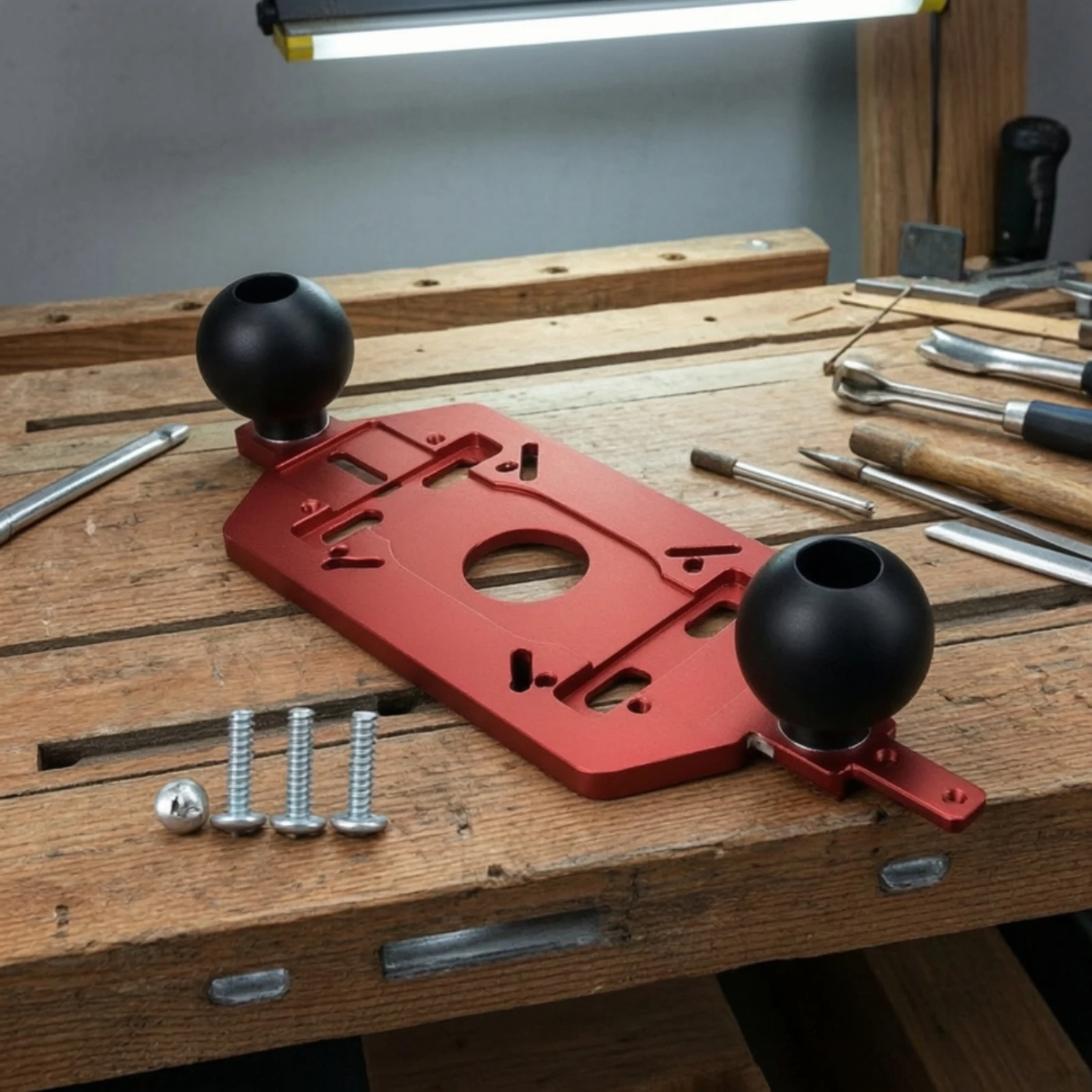 Router Base Plate with Handles Stable Router Base Plate with Handle Slotted Adjustable for Woodworkers, Woodworking