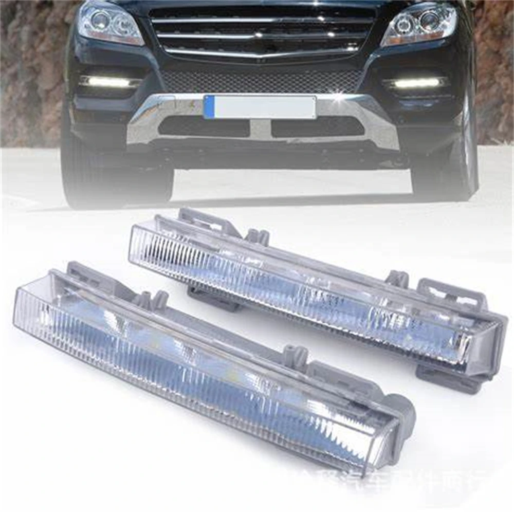 ​For Mercedes Benz W166 ML350 ML400 X204 GLK350 12-15 Car Front LED Daytime Running Light DRL Fog Lamp 2049065401 2049065501