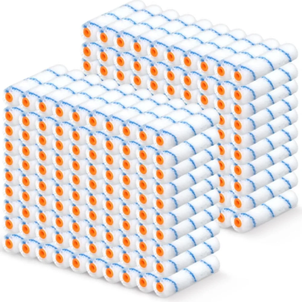 

150 Pack 6x12 Inch High Density Microfiber Mini Paint Roller Covers for Home Wall Cabinets