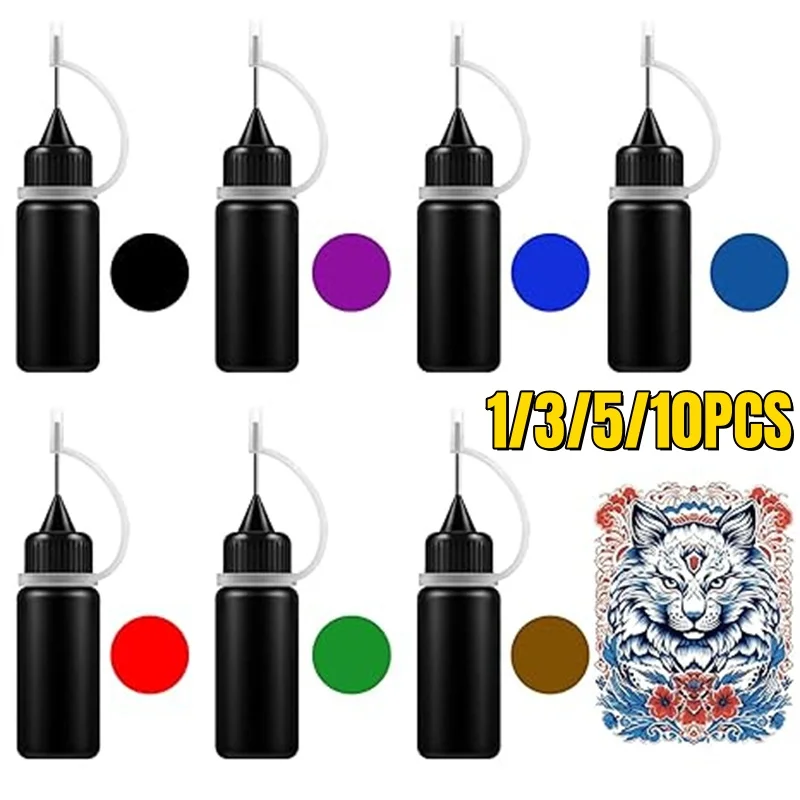 10ml Temporary Tattoo Liquid DIY Tattoo Juice Ink Semi-permanent Waterproof For Body Art Paint Long-lasting Safe Tattoo