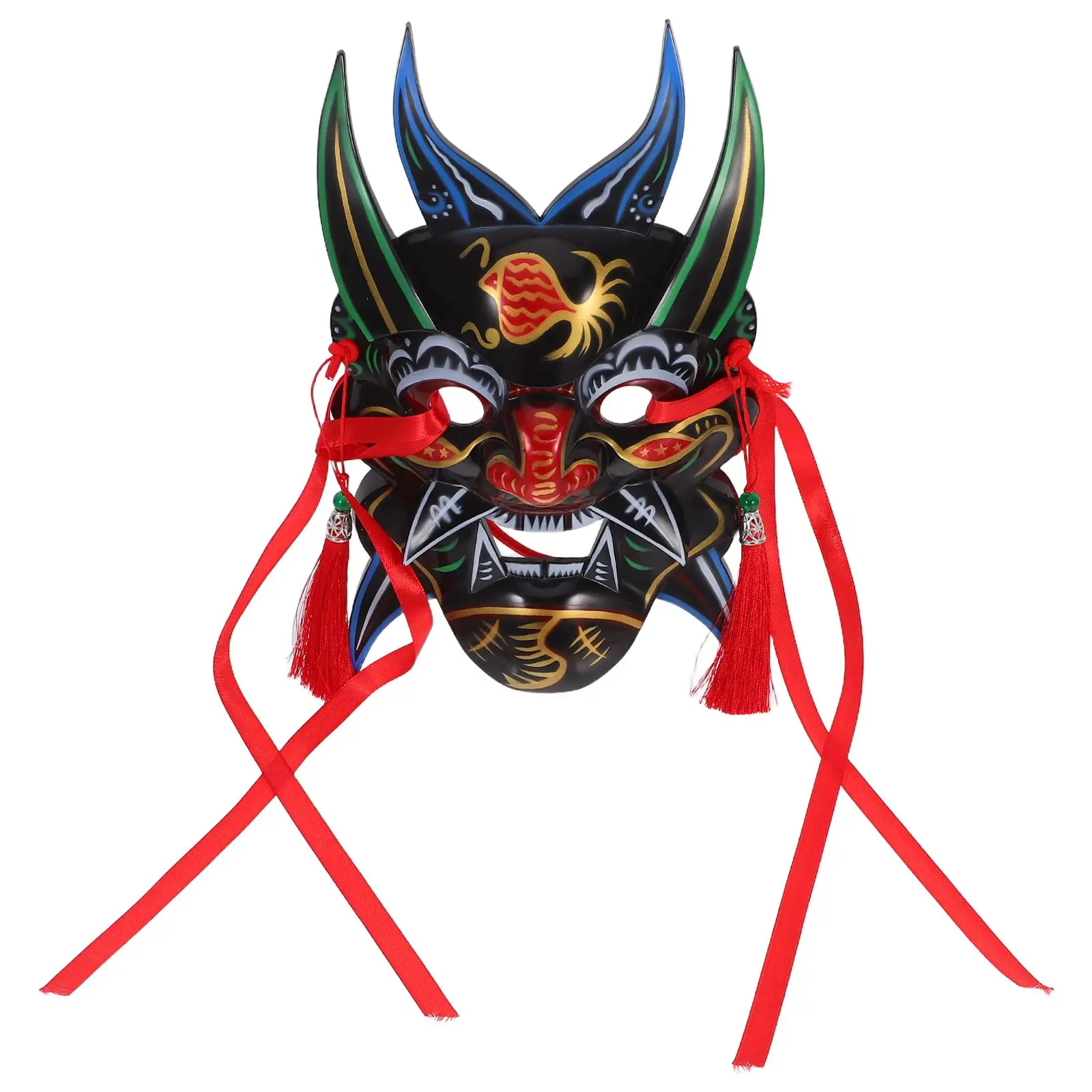

Painted Play Masks Vibrant Handpainted Lightweight Festivals Temple Fairs Parties Halloween Carnivals Birthday Masquerades