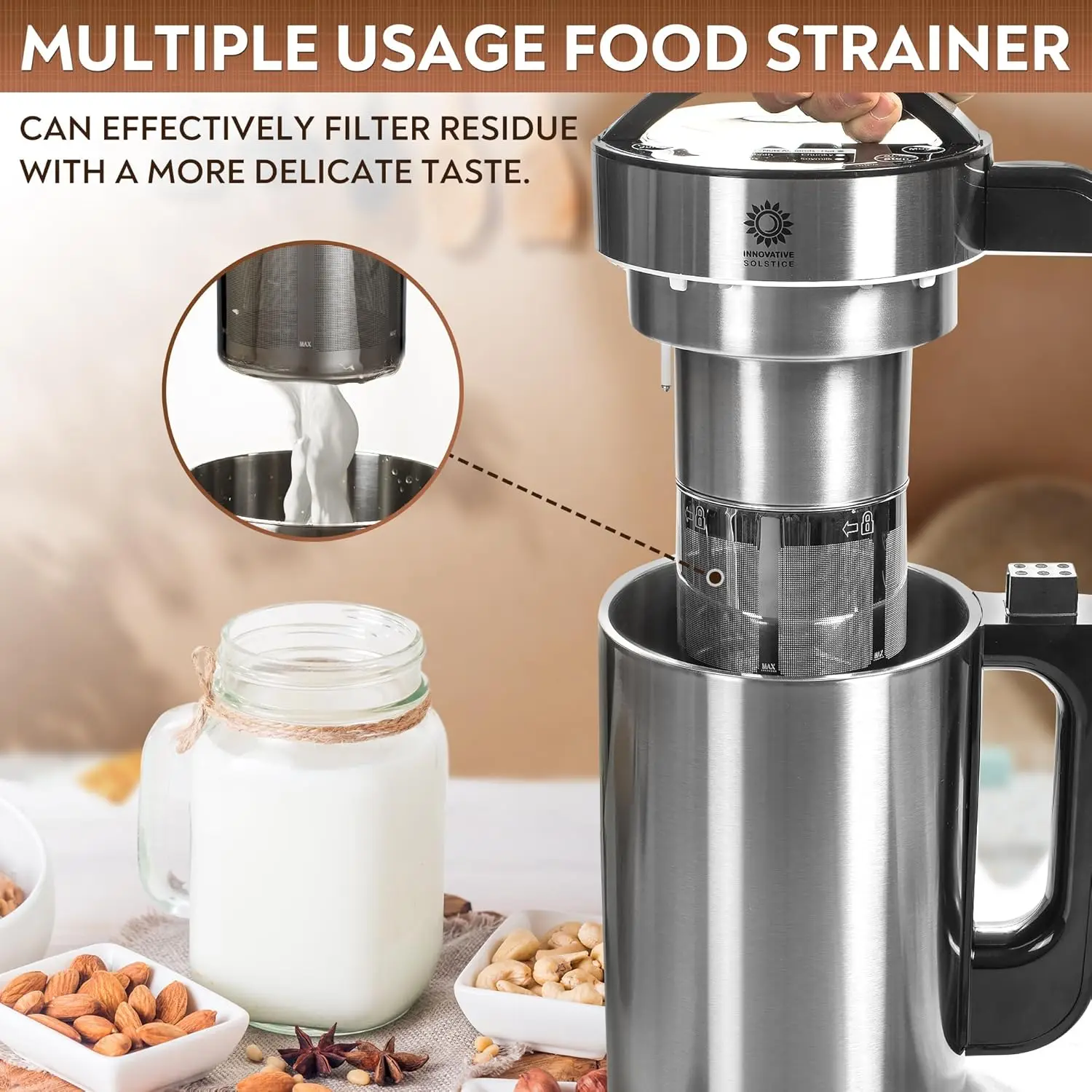 with Filter for Immediate Drinking Satisfaction,  Almond Milk Maker, Oat Milk Maker, Soy Milk Maker