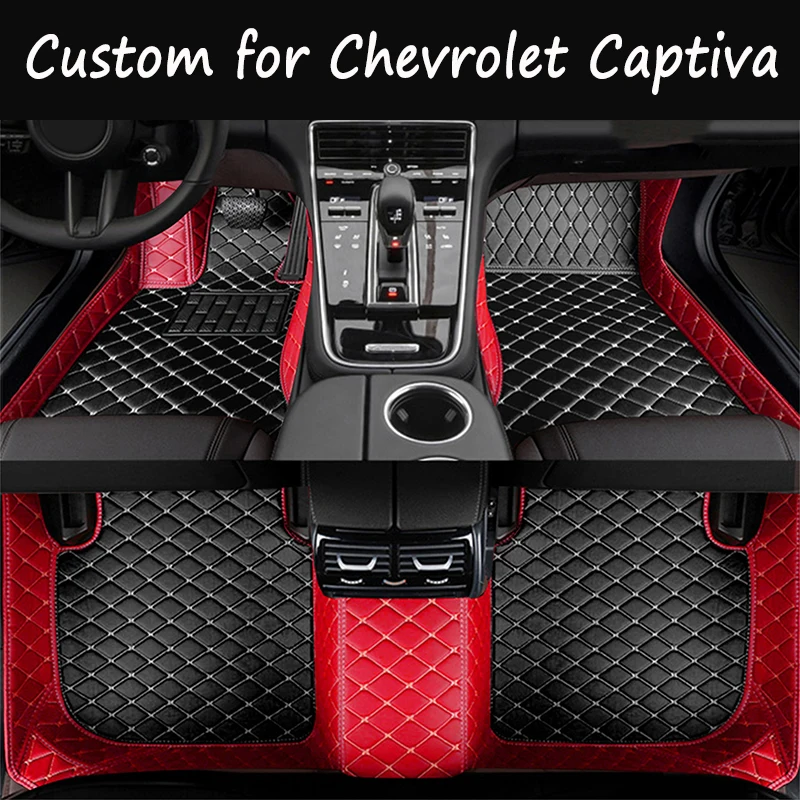 Car Mats Floor For Chevrolet Captiva CN202S 2022 2023 7 Seater Waterproof Leather Car Mats Full Set Alfombrillas Car Accessories