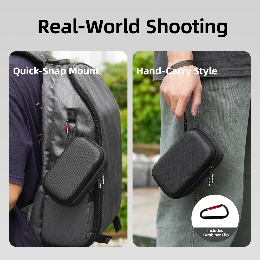 Flymile Handle Grip Storage Bag for DJI Action 6/5 Pro/4/3 Anti-scratch Carrying Case Portable Travel Box Camera Accessories