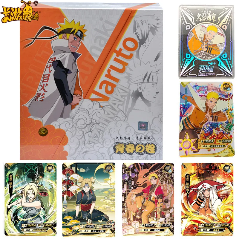 

KAYOU Genuine Naruto Youth Scroll Gift Box Children's Festival BCR Card Medal Naruto Collection Card Children Toy Christmas Gift