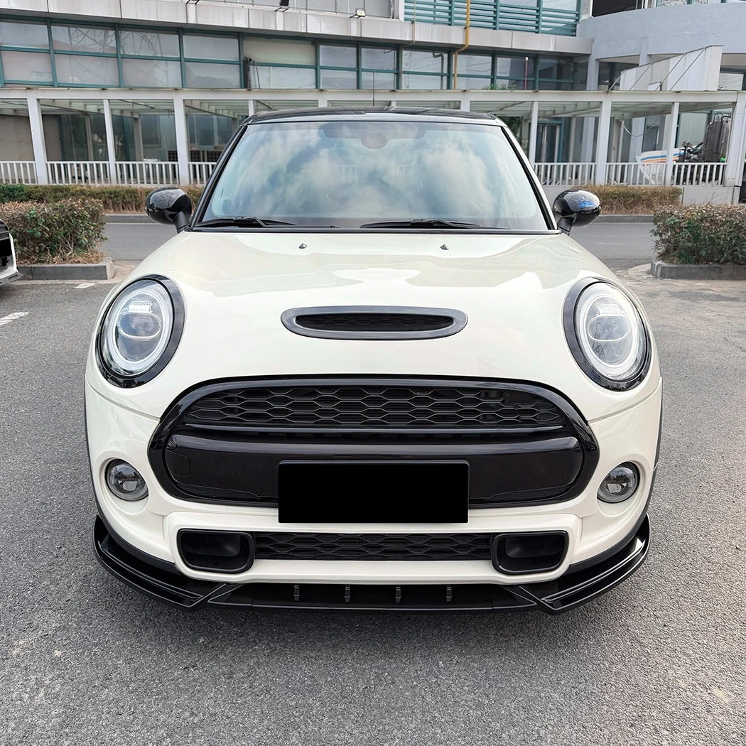 Glänzend schwarzer Frontspoiler-Diffusor-Lippen-Bodykit für Mini Cooper S und JCW F55 F56 F57 2014-2021 3-teiliger Spoiler – Detail 7