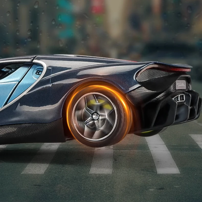 1:32 Bugatti Tourbillon supercoche simulación Diecast Metal aleación modelo coche sonido luz tirar hacia atrás colección niños juguetes regalos