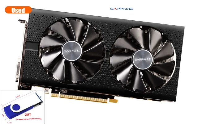 Used sapphire Video Card Rx 580 2048sp 4gb 256bit Gddr5 Graphics Cards For Amd Rx 500 Series Vga Cards With 32gb U Disk Graphics Cards AliExpress