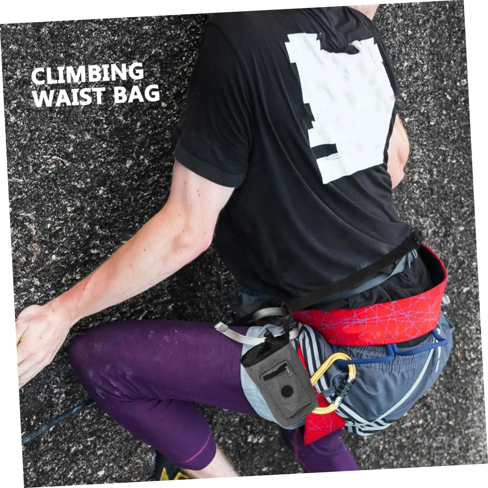 الرباط الطباشير حقيبة قابل للتعديل كيس التخزين مسحوق المغنيسيوم حقيبة المشي لمسافات طويلة تسلق رفع الأثقال في الهواء الطلق الحيوانات الأليفة وجبة خفيفة الخصر حقيبة #6