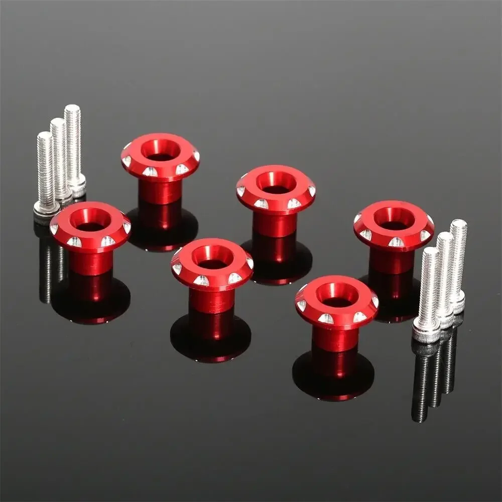 3D 6-Piece Set 6mm Headlight Bolt Washer Covers For Honda Monkey 125/CT125/Trail 125 2018-2024 Models Aluminum Alloy Material