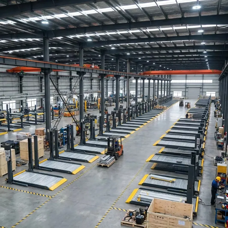 Parking 2 Storey Vertical Two Post Hydraulic Steel Auto Parking Carport Lift 2300kg Capacity Remote Control Home Garage