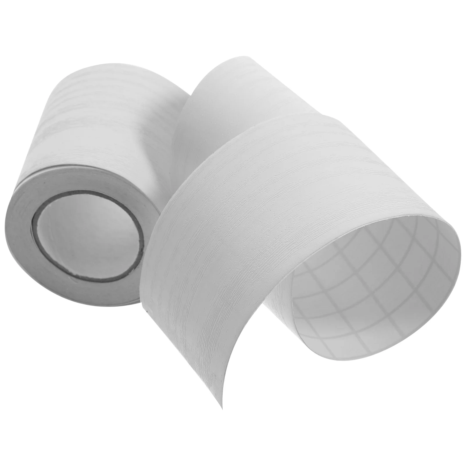 

5m White Wood Grain Self Adhesive Skirting Board PVC Kickboard Peel Stick Baseboard Wall Decals Flexible Molding Trim Background