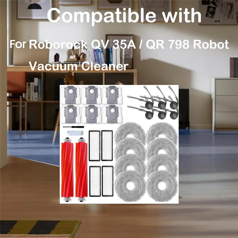 الترويج! مجموعة ملحقات لقطع غيار المكنسة الكهربائية Roborock QV 35A / QR 798