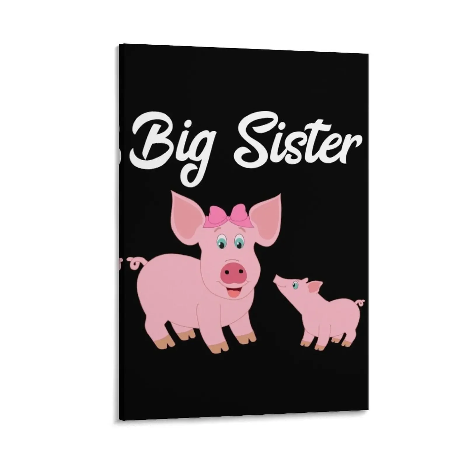 

Big Sister Cute Pig and Piglet Canvas Painting Home decoration room decorations for girls